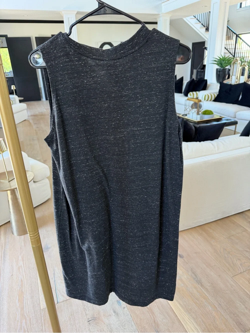 Nike Black Speckled V-Neck Sleeveless TShirt Dress